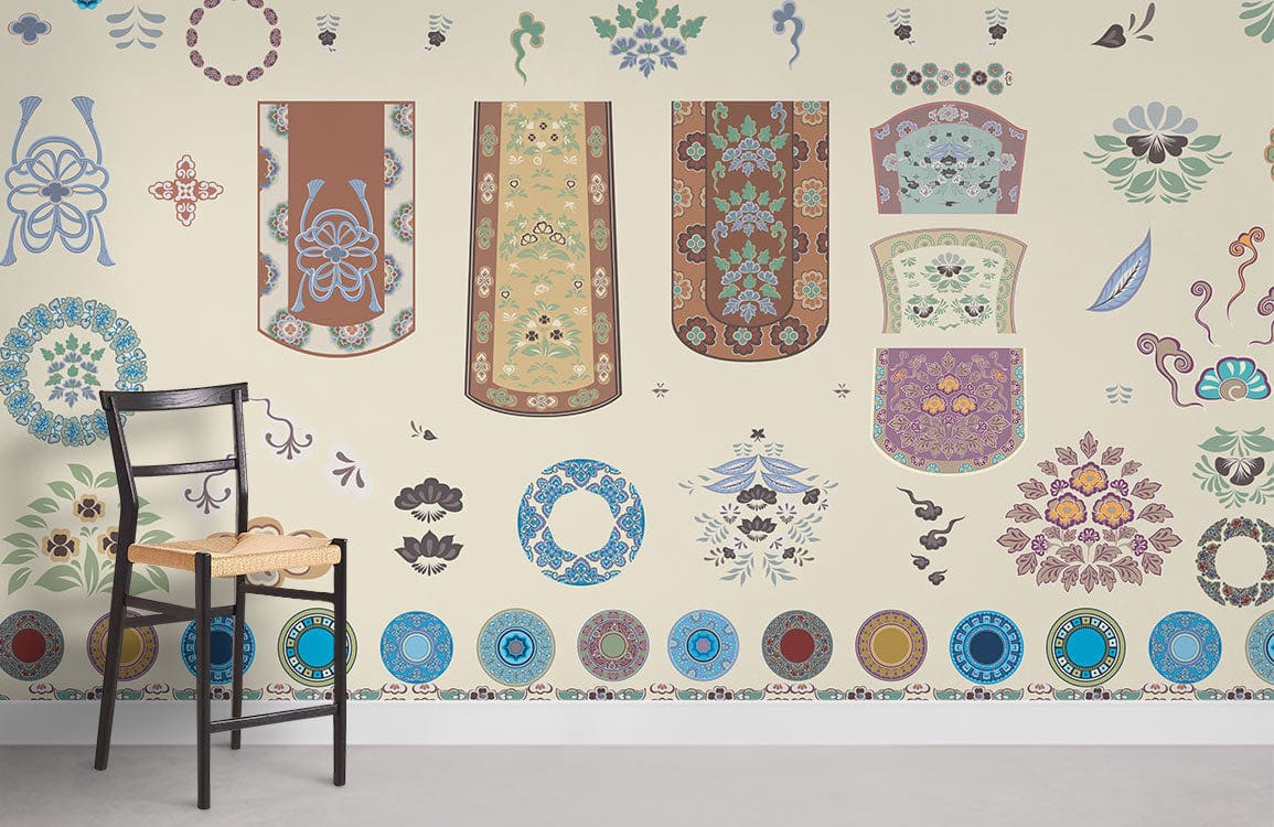 Auspicious Life Wallpaper Mural