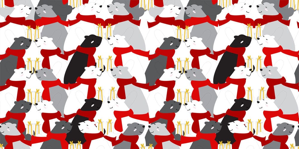 Bear Couples Wallpaper Mural