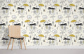 Umbrella Bear Wallpaper Mural
