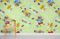 Bear & Soccer Wallpaper Mural