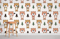 Bears in Love Wallpaper Mural