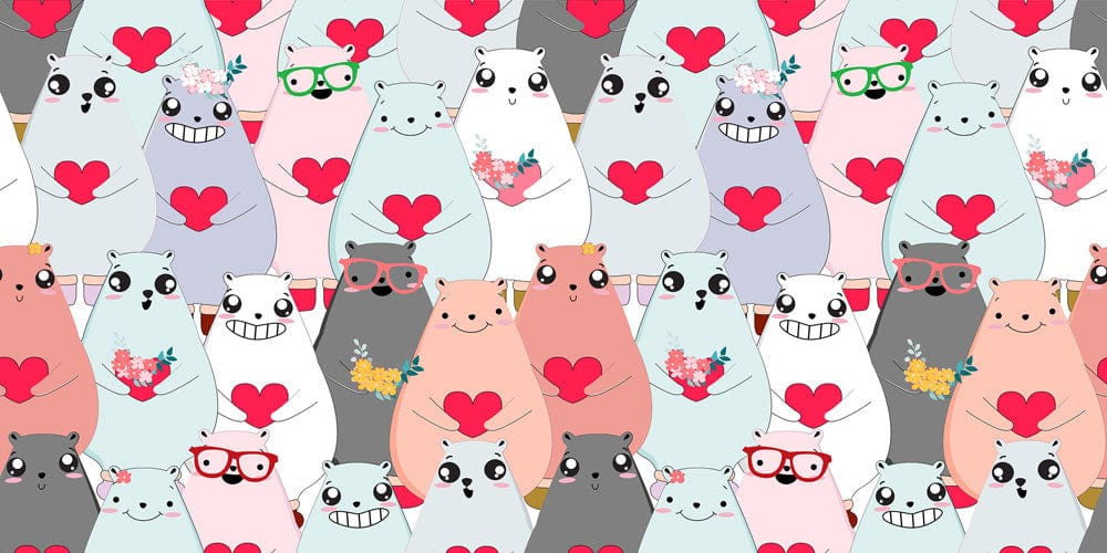Bears Show Love Wallpaper Mural