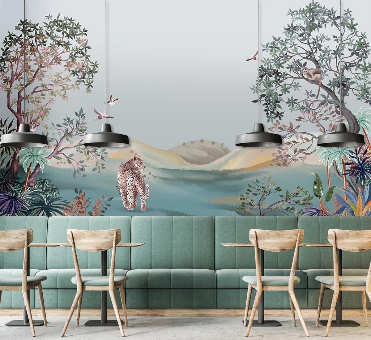 Beast & Garden Ⅲ Wallpaper Mural Diningroom