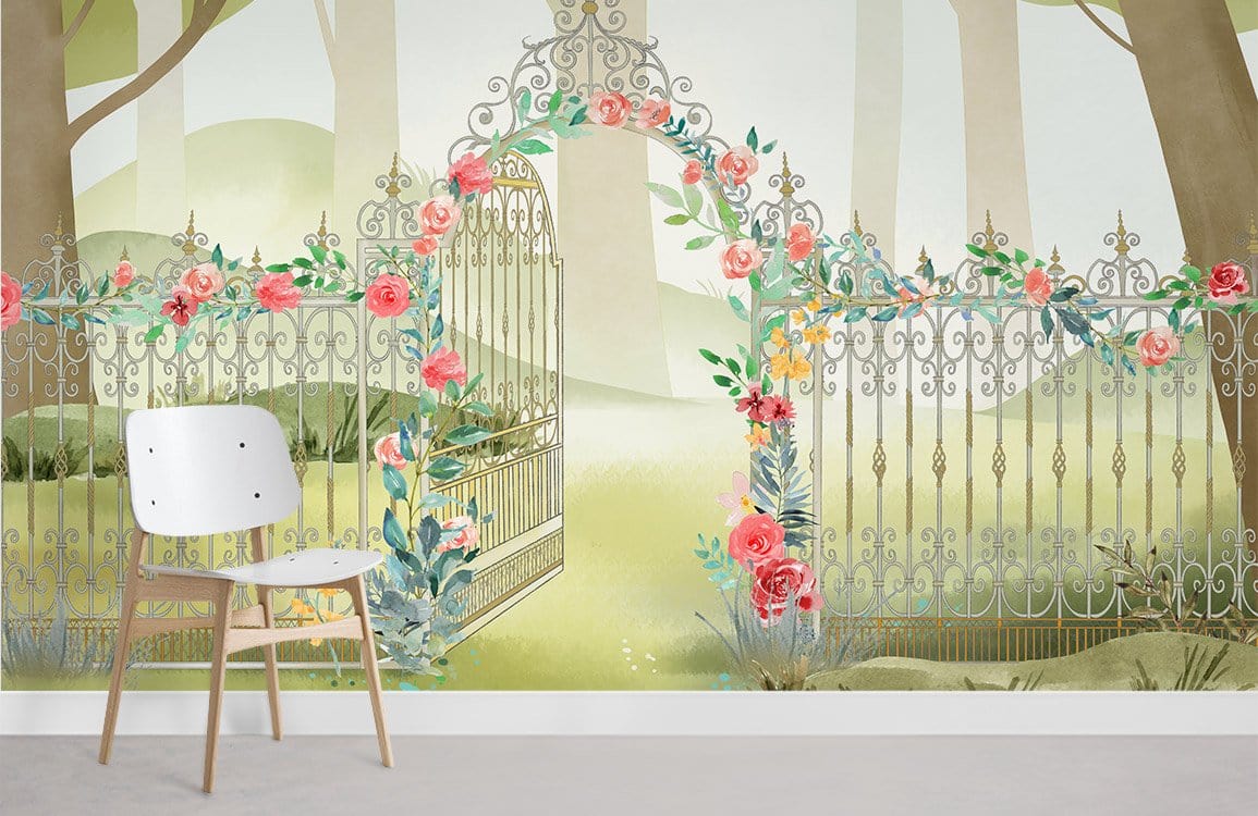 Flower Gate Wallpaper Mural