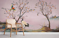 Pink Vintage Wallpaper Mural