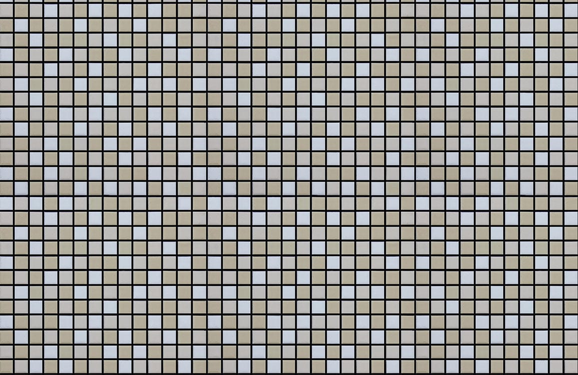 Contemporary Monochrome Geometric Grid Pattern Wallpaper in Grey and Black