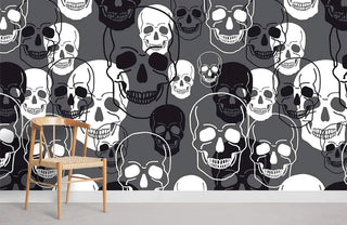Skeleton Head II Wallpaper Mural