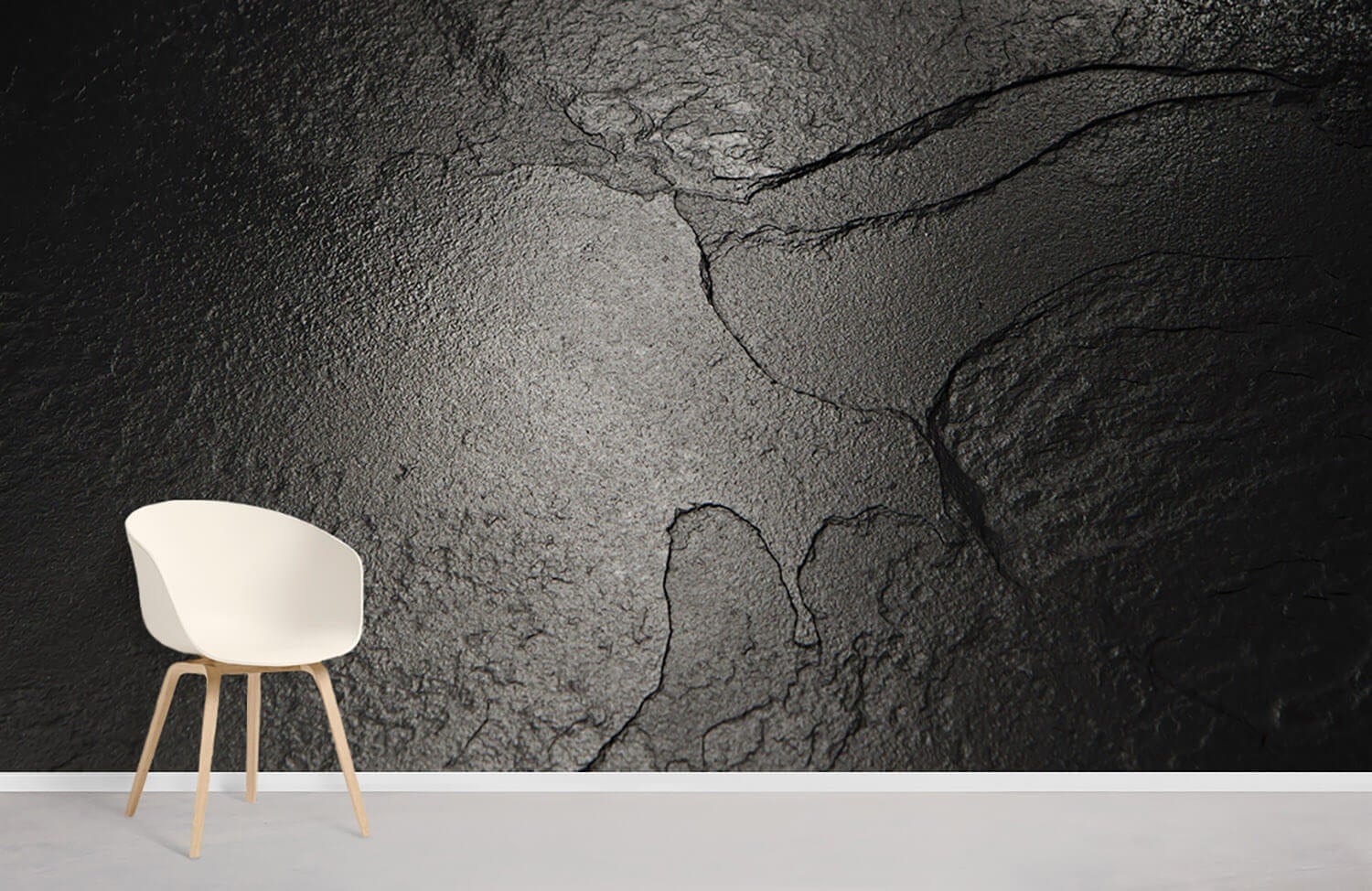 Black Concrete Wallpaper Mural