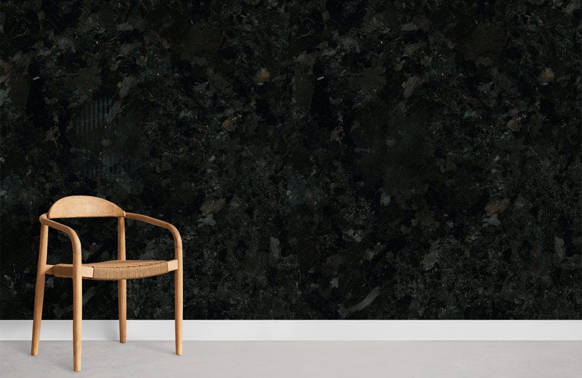 Black Crystal Geode Wallpaper Mural