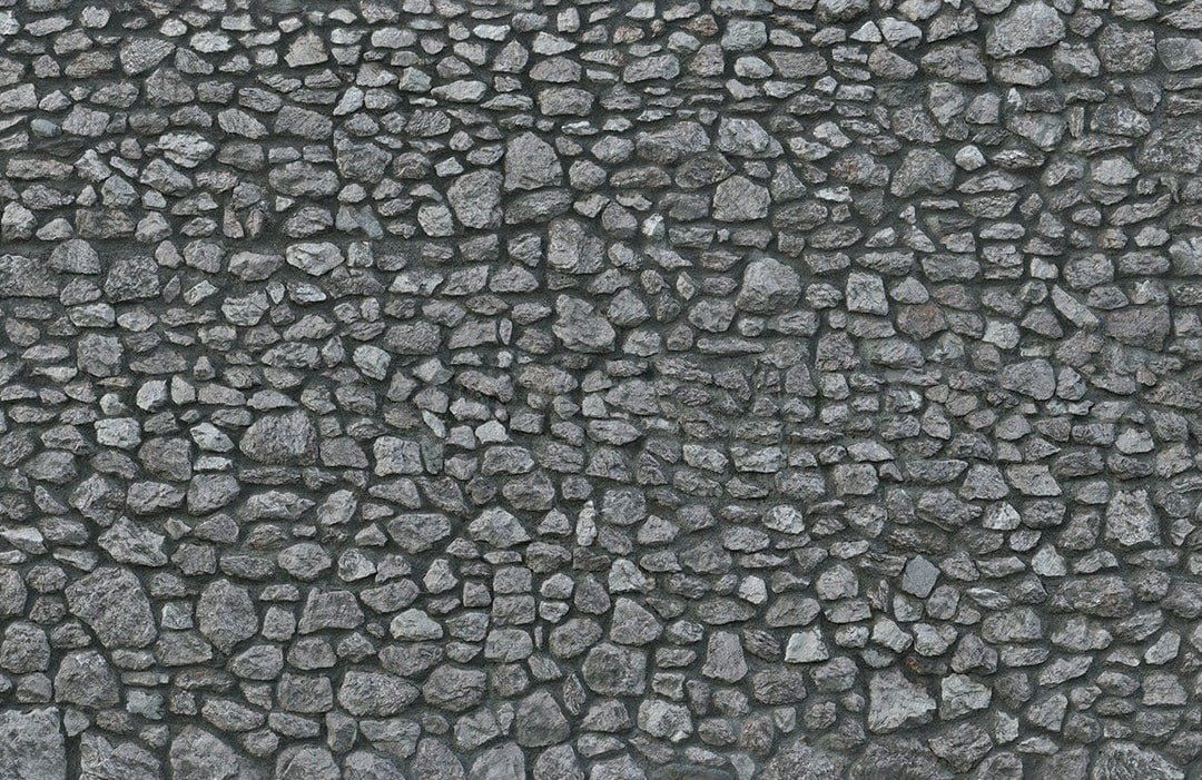 Rustic Stone Wall Effect Grey Textured Pattern Wallpaper for Interiors