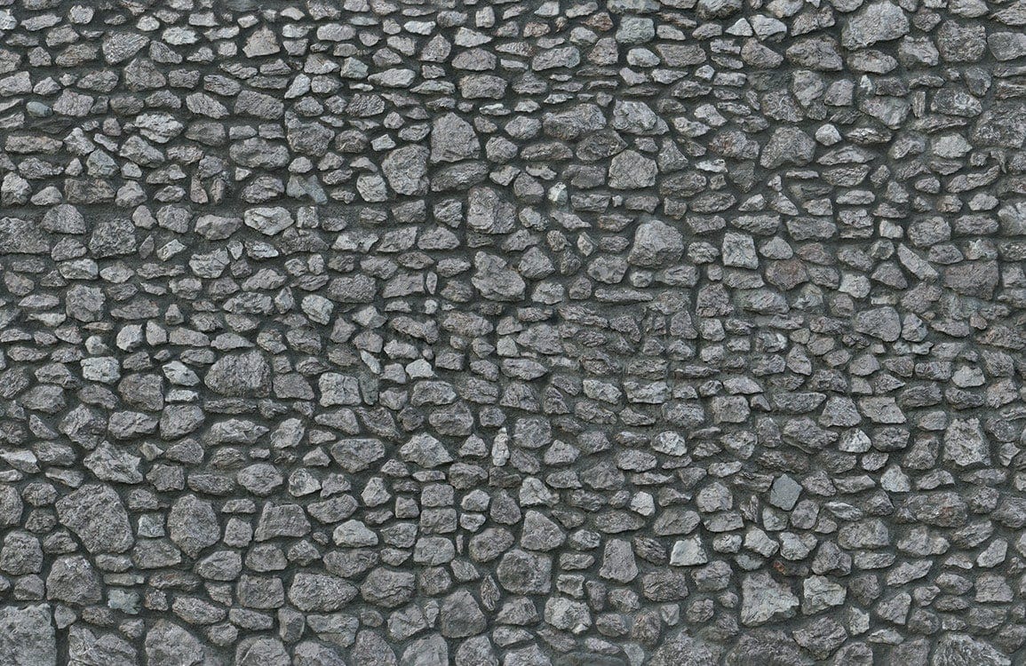 Rustic Stone Wall Effect Grey Textured Pattern Wallpaper for Interiors