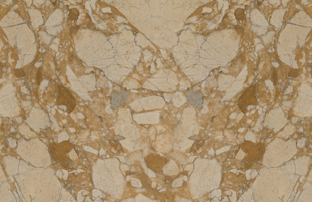 Gold and Cream Marble Effect Luxury Abstract Design Wallpaper Mural