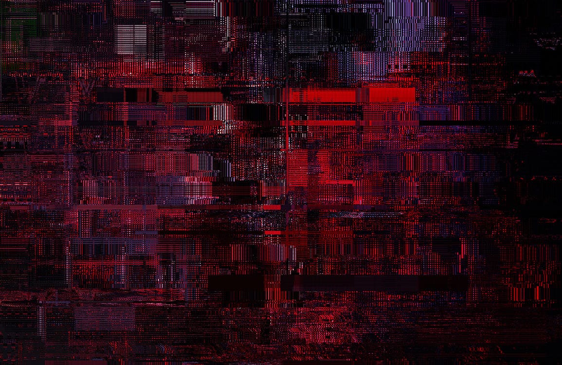 Modern Abstract Red and Black Digital Pattern Mural Wallpaper Art
