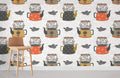 Kettles & Swallows Wallpaper Mural