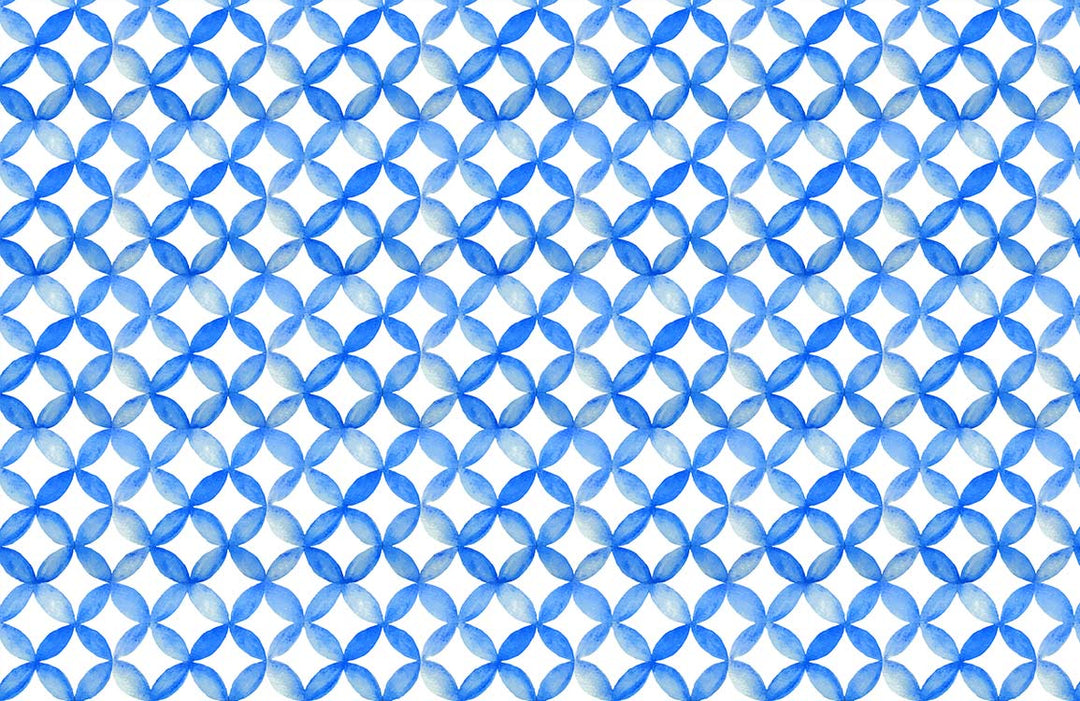 Blue Geometric Pattern Wallpaper - Modern Classic Style for Interiors