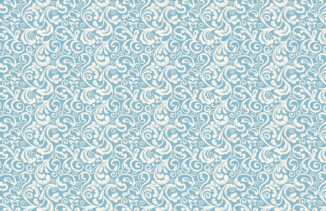 Elegant Blue Paisley Pattern Wallpaper - Classic Vintage Style Décor