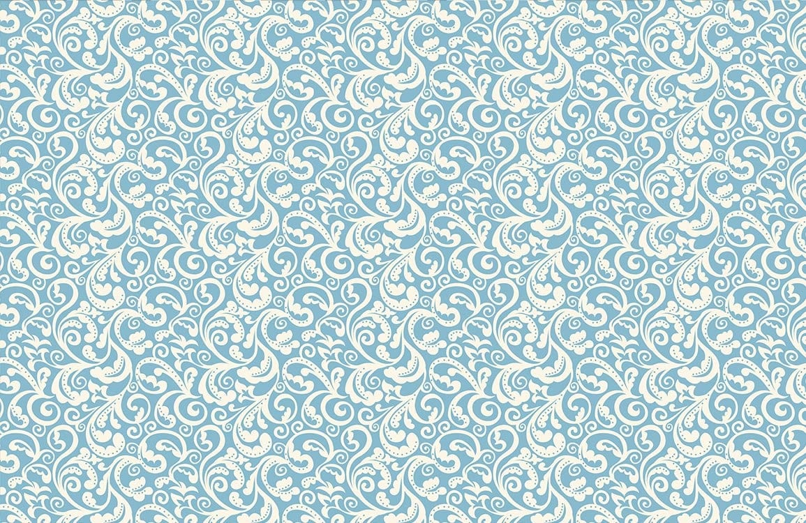 Elegant Blue Paisley Pattern Wallpaper - Classic Vintage Style Décor