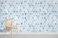 Blue Hexagon Wallpaper Mural