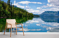 Blue Sky & Lake Wallpaper Mural