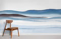 Blue Watercolour Desert Wallpaper Mural