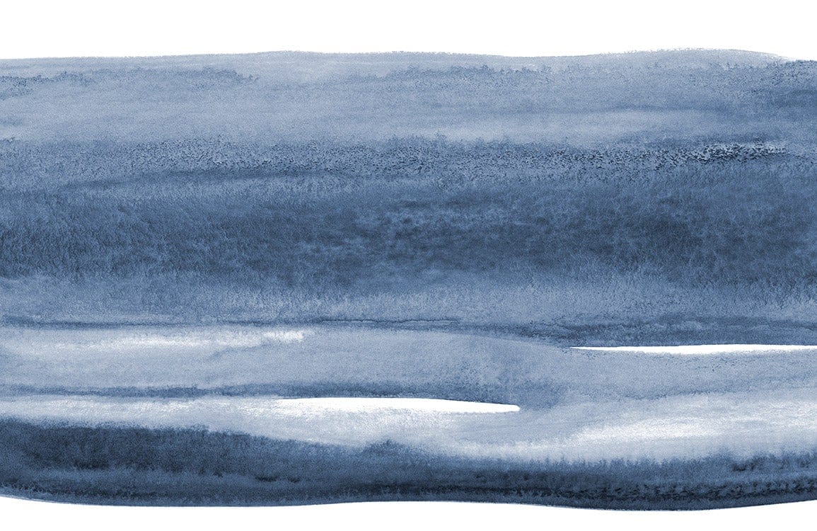 Blue Watercolour Horizon Mural Wallpaper - Tranquil Artistic Wall Decor
