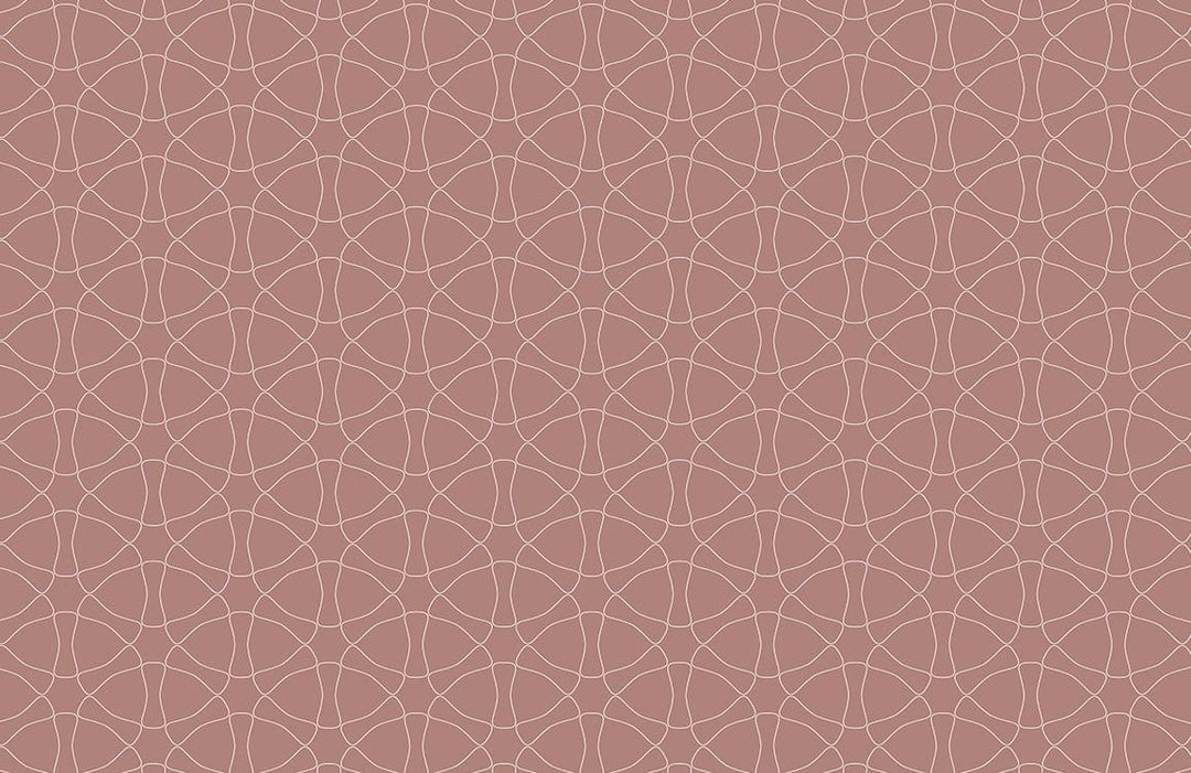 Elegant Geometric Circles Pattern Wallpaper in Warm Earthy Tones