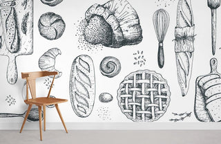 Bread & Toast Wallpaper Mural