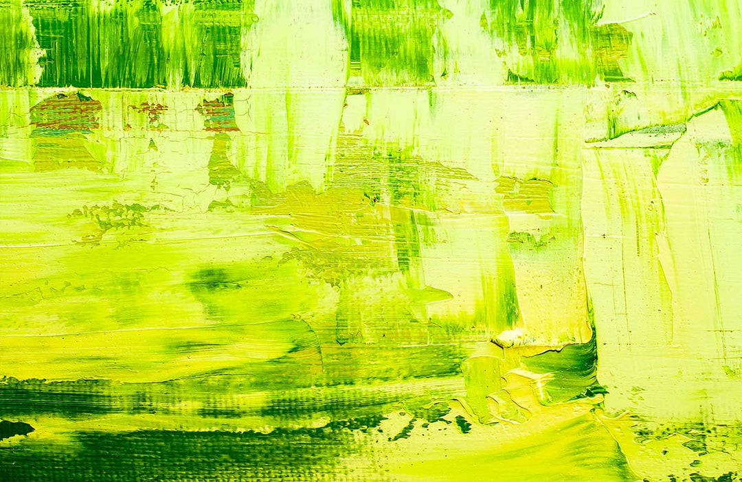 Lime Abstract Brushstroke Textured Art Wallpaper for Modern Interiors