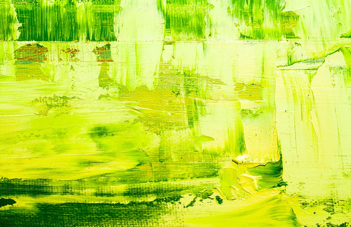 Lime Abstract Brushstroke Textured Art Wallpaper for Modern Interiors