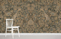 Brown Blocky Stone Wallpaper Mural