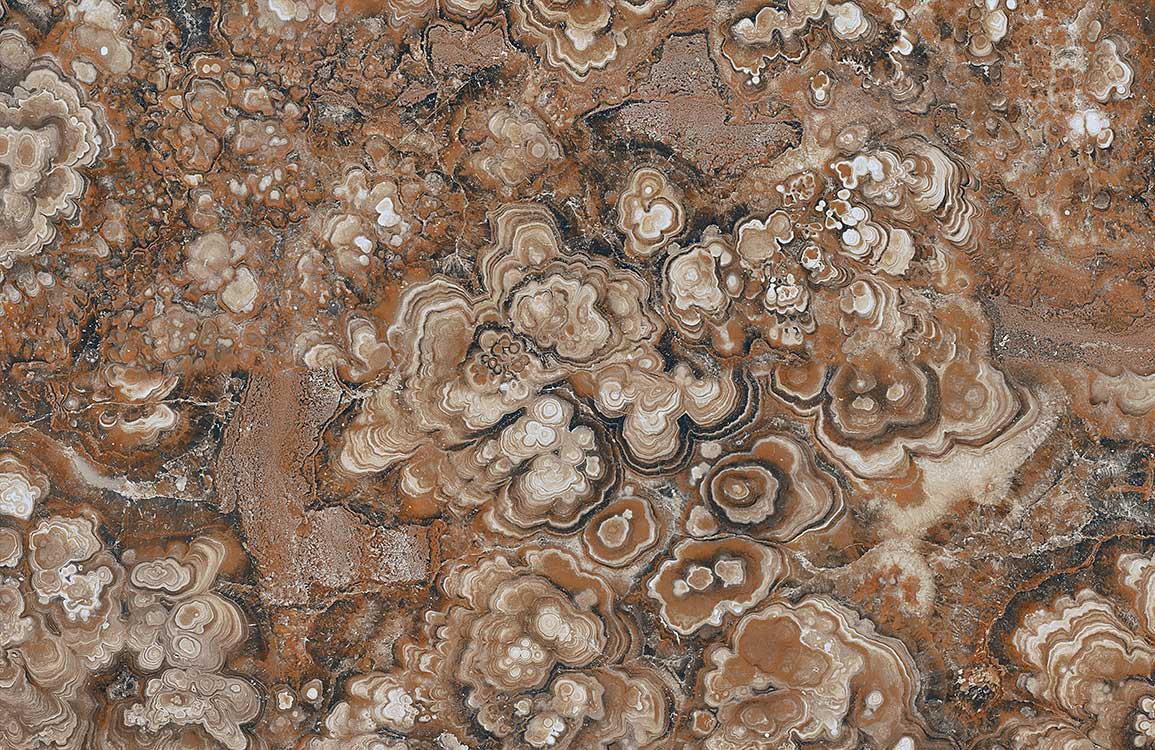 Vintage Earthy Marble Patterned Brown and Tan Wallpaper for Elegant Interiors