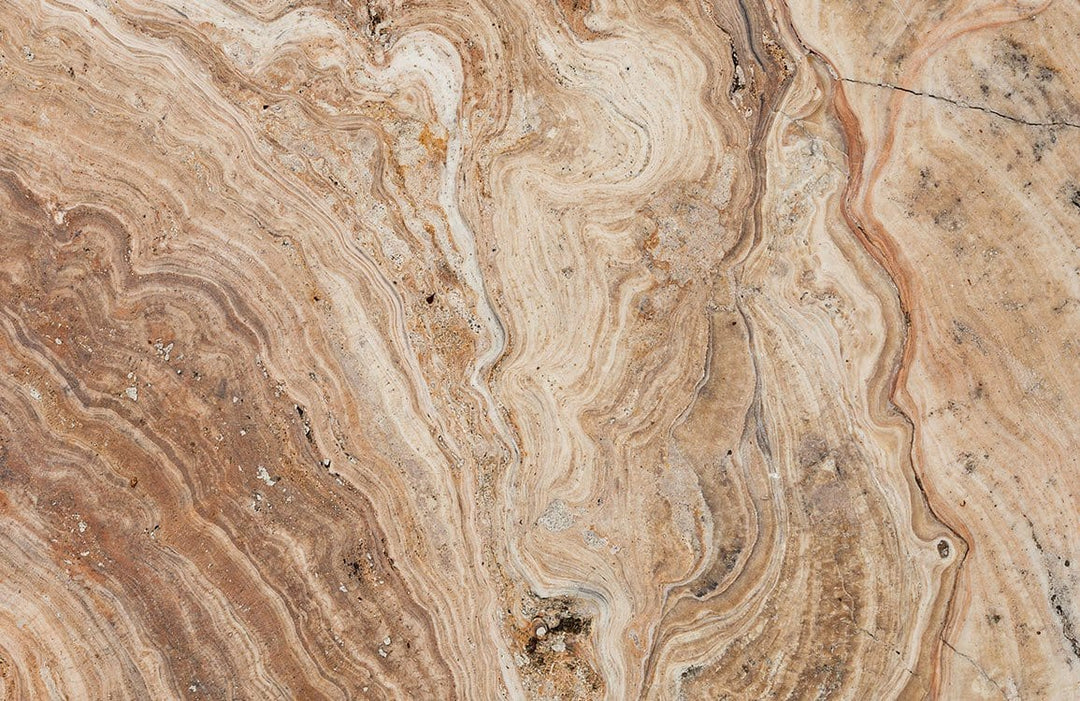 Rustic Beige Marble Effect Wallpaper with Elegant Swirling Patterns