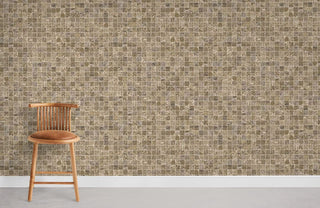 Brown Mosaic Wallpaper Mural