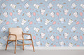 Bunny & Ballons Wallpaper Mural