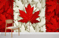 Maple Leaf Flag Wallpaper Mural