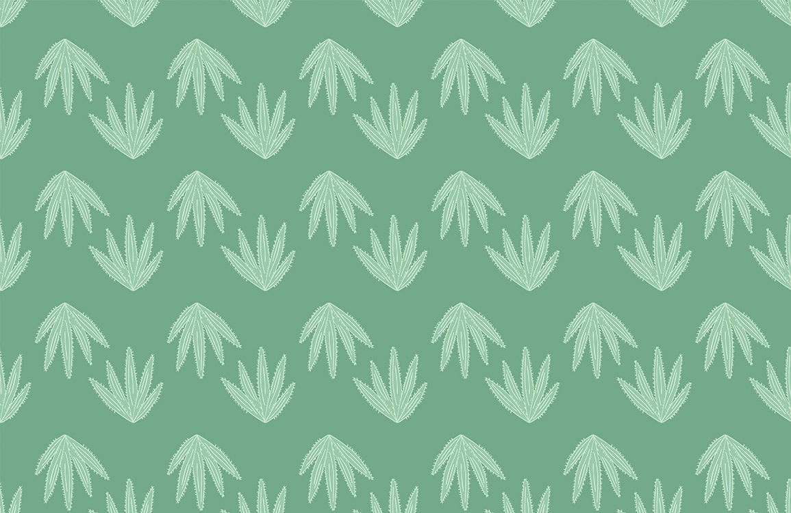 Elegant Sage Green Leaf Patterned Wallpaper for Modern Interior Design