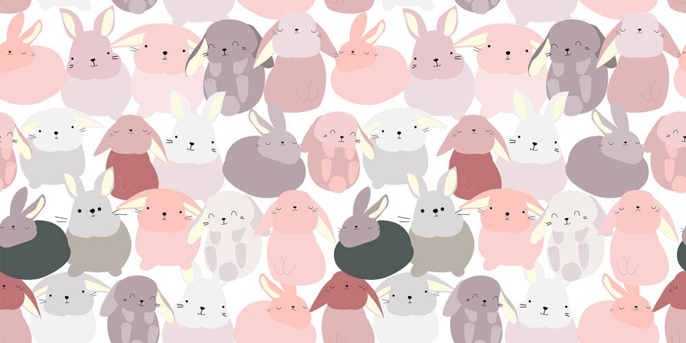 Carefree Rabbits Wallpaper Mural