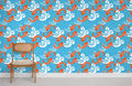 Carp Play Wallpaper Mural