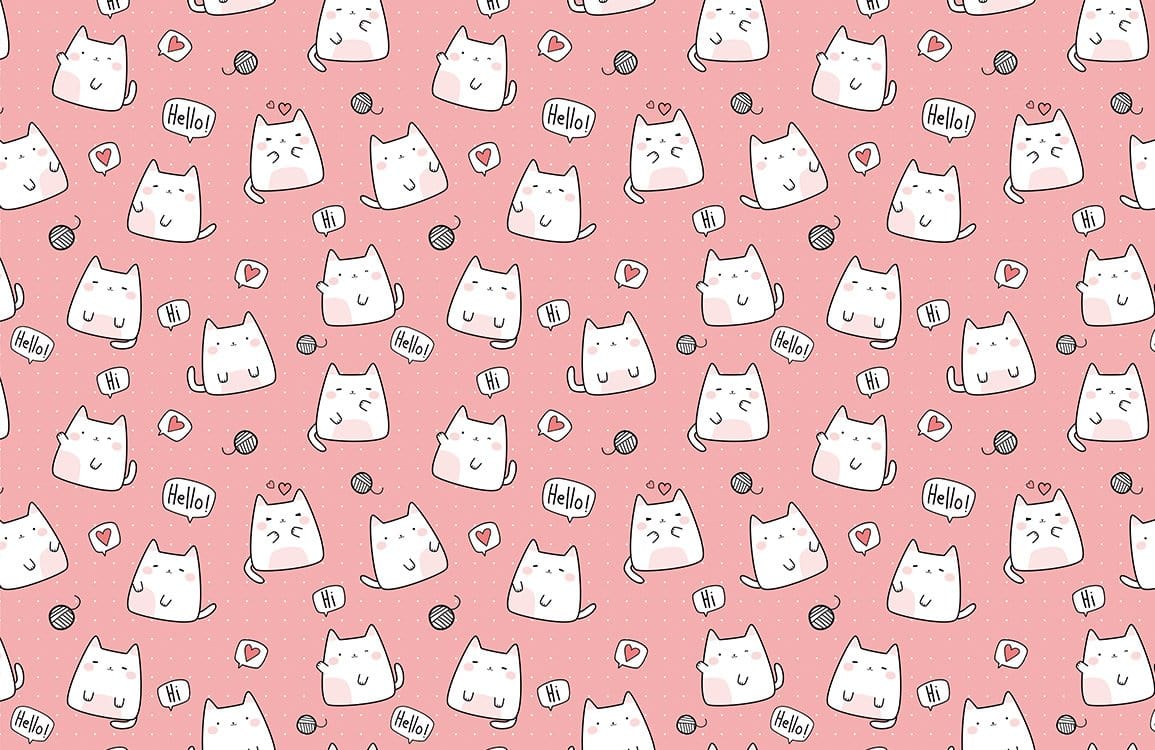 Greeting Cat Wallpaper Mural