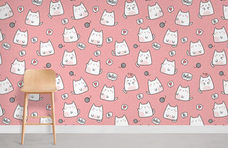 Greeting Cat Wallpaper Mural