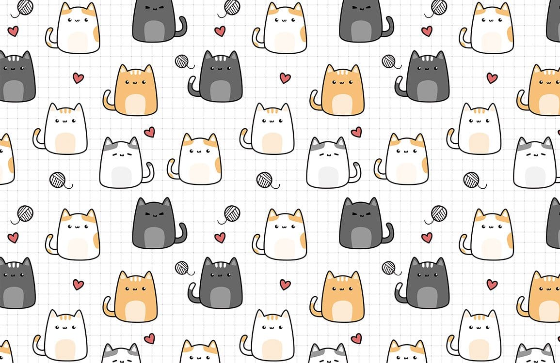 Cat Lovers Wallpaper Mural