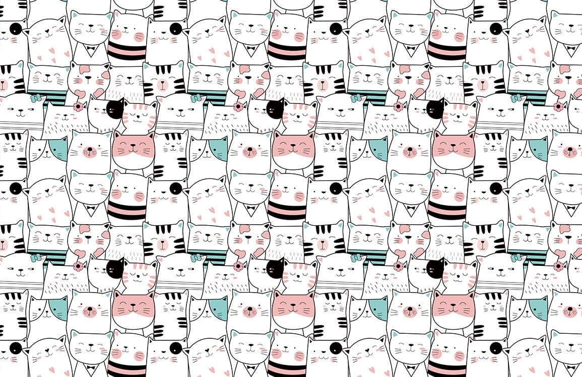 Cute Cats Wallpaper Mural