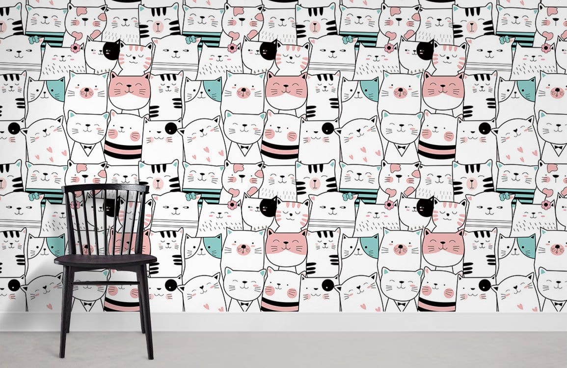Cute Cats Wallpaper Mural