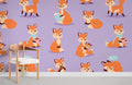 Cartoon Fox Wallpaper Mural