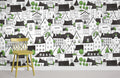 Cartoon Houses II Wallpaper Mural