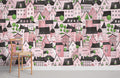 Cartoon Houses Wallpaper Mural