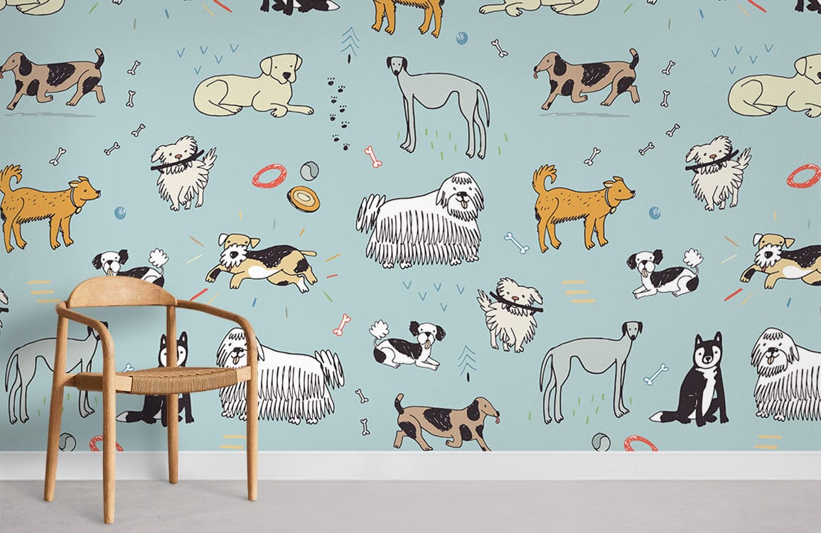 Cartoon Puppy Wallpaper Mural