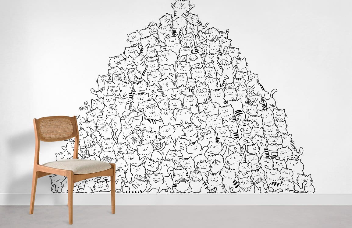 Cat Hill Wallpaper Mural