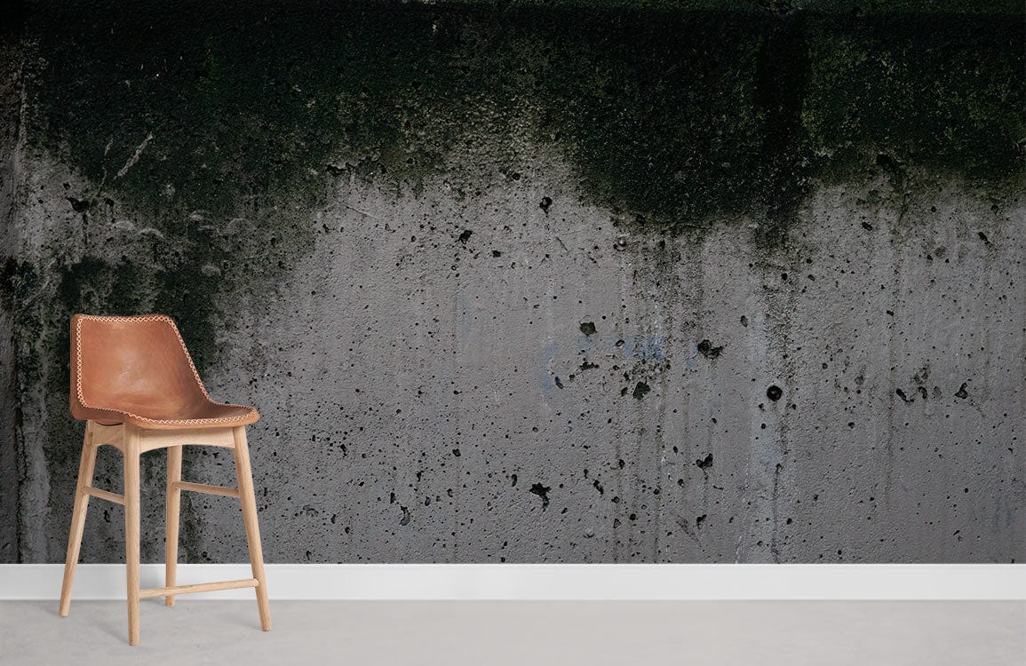 Cement Full of Moss Wallpaper Mural