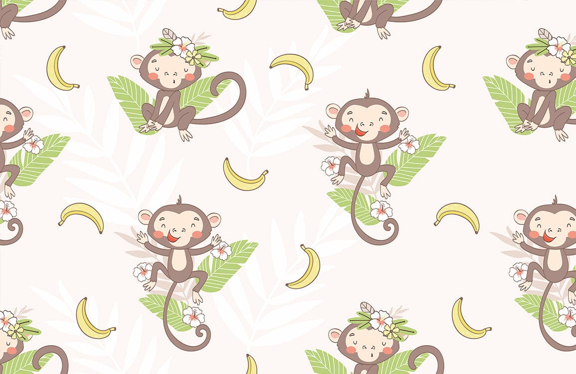 Monkey & Banana Wallpaper Mural